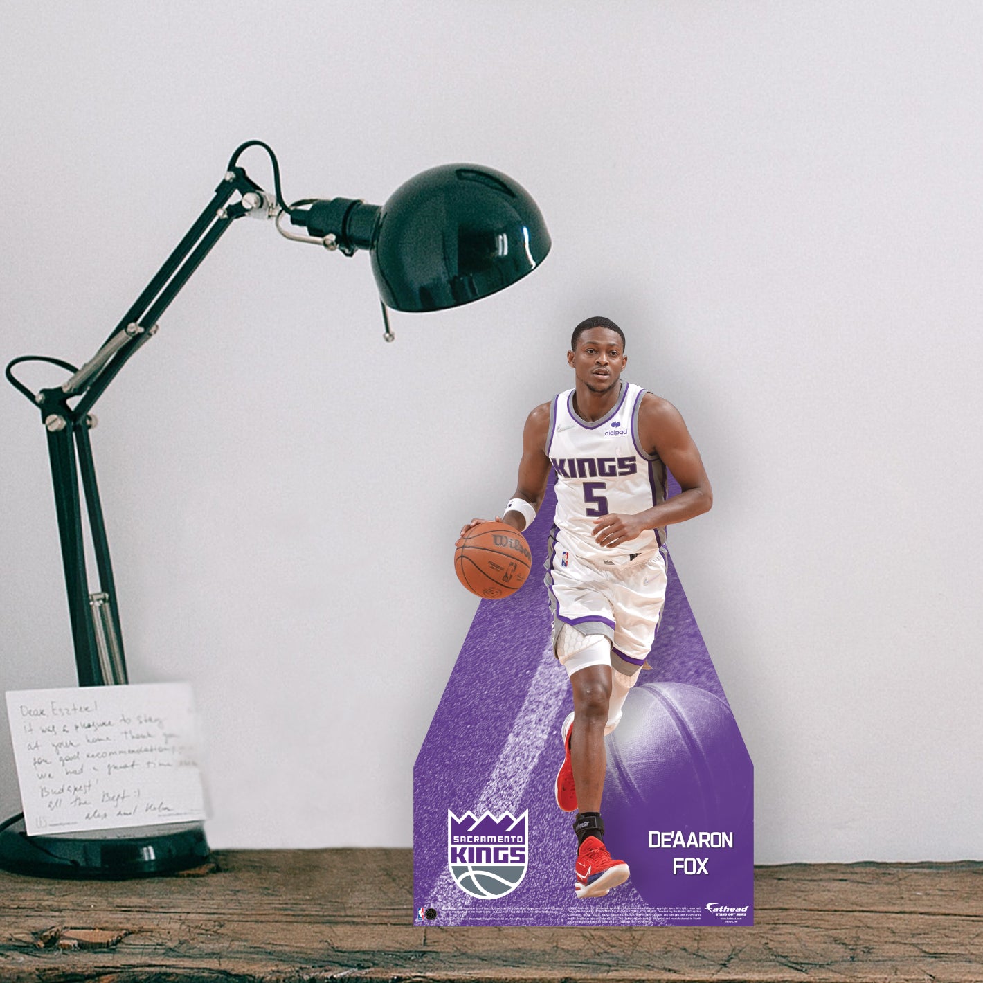Sacramento Kings: De'Aaron Fox 2021  Mini   Cardstock Cutout  - Officially Licensed NBA    Stand Out