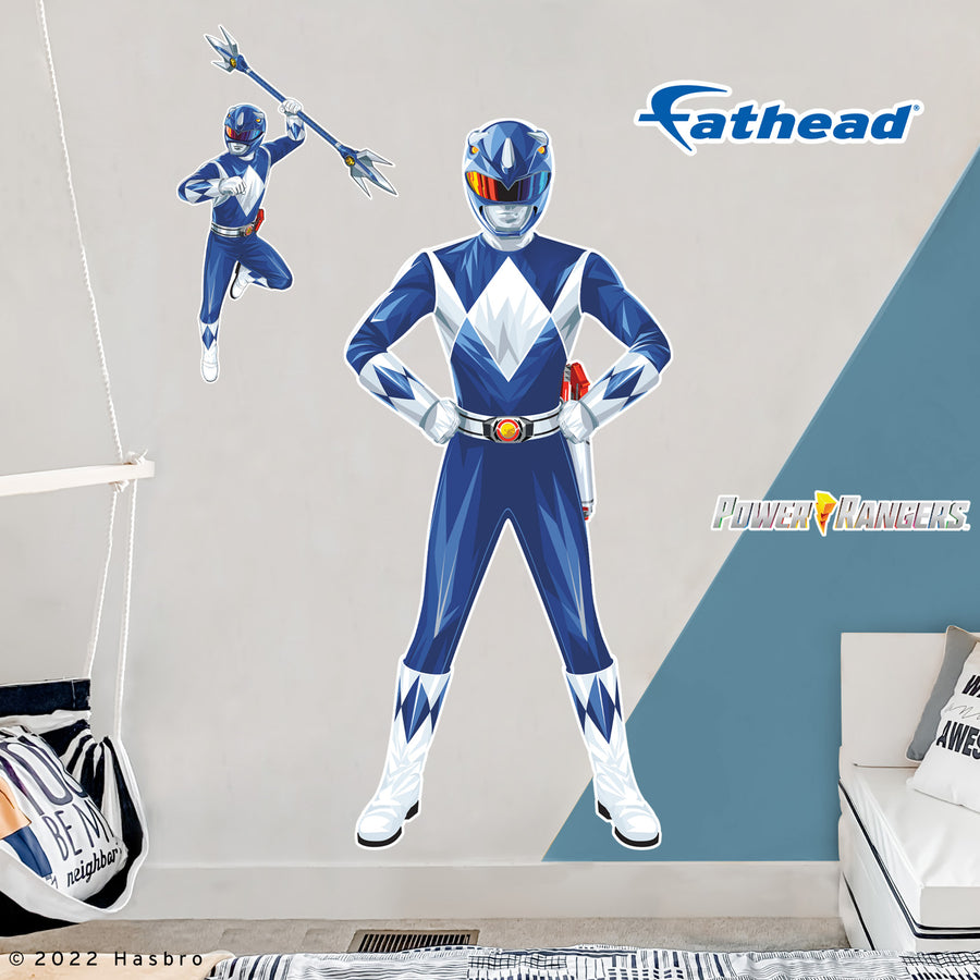 Blue Ranger - Power Rangers - RealBig Collection - Official Hasbro - Reusable Vinyl Wall Decals #2