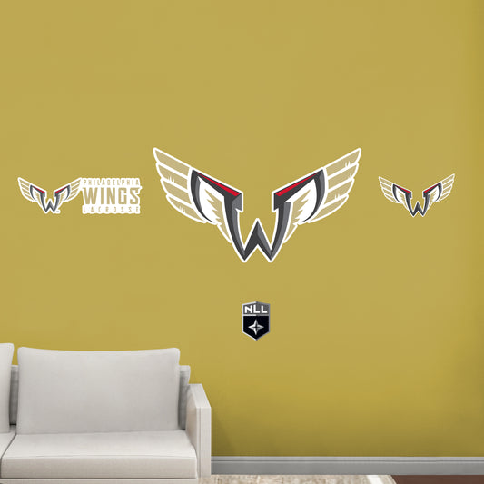 Philadelphia Wings:  2022 Logo        - Officially Licensed NLL Removable     Adhesive Decal