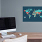 World Maps:  Colored Map Mural        -   Removable Wall   Adhesive Decal