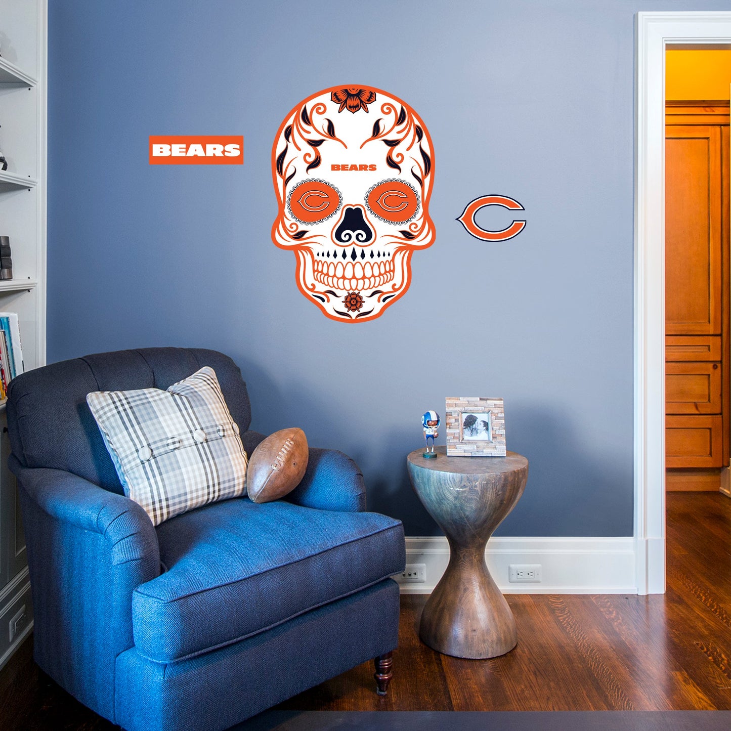 Chicago Bears: Skull - Officially Licensed NFL Removable Adhesive Decal