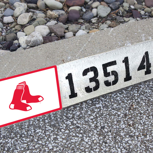 Boston Red Sox:  Address Block Logo        - Officially Licensed MLB    Outdoor Graphic