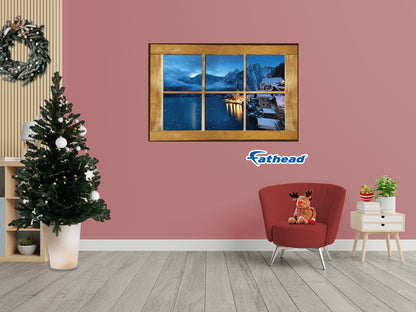 Christmas:  Snowy Instant Windows        -   Removable     Adhesive Decal