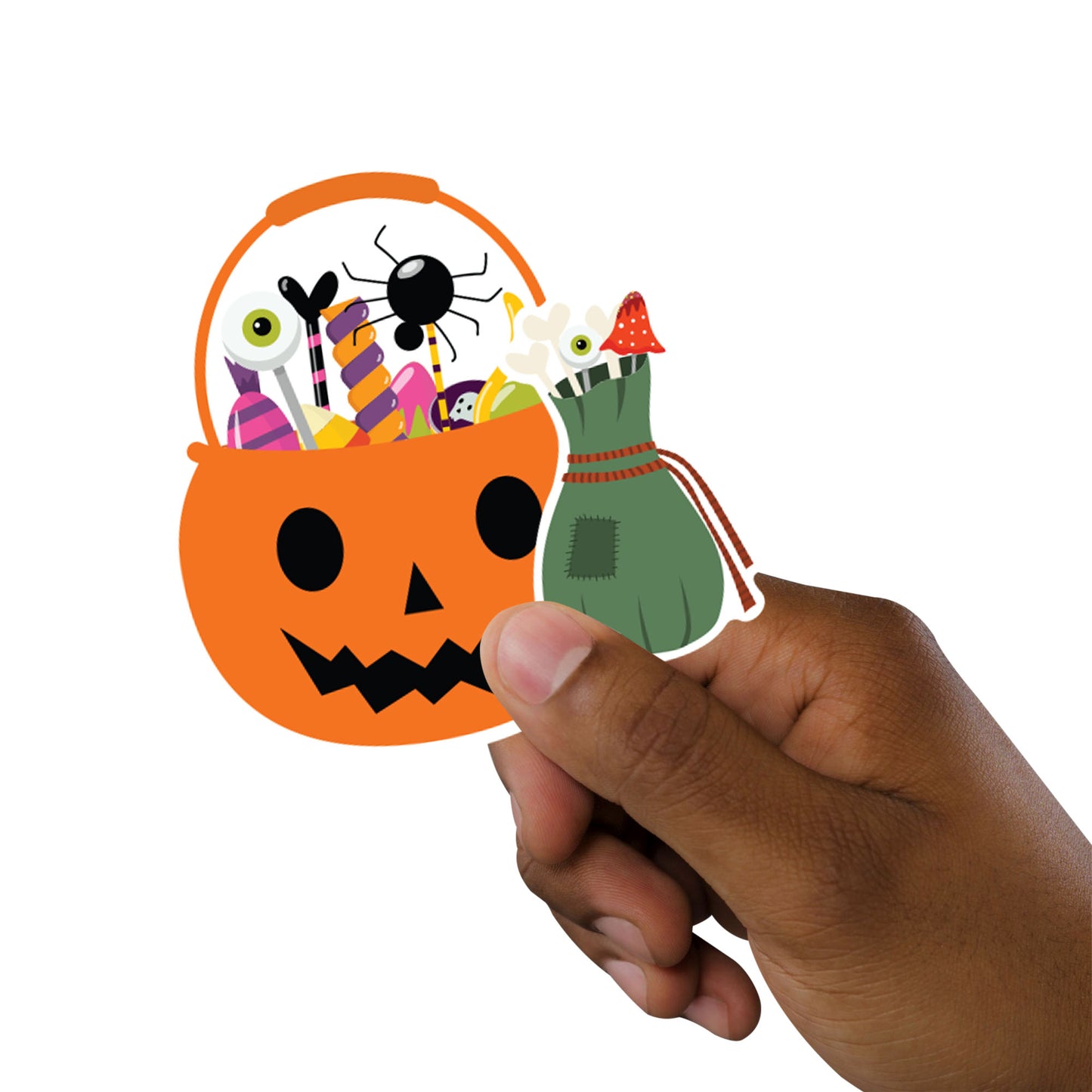 Sheet of 5 -Halloween:  Sweets Minis        -   Removable    Adhesive Decal