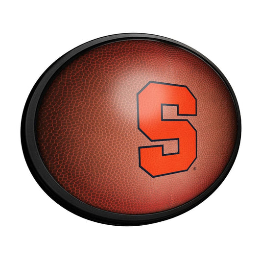 Syracuse Orange: Pigskin - Oval Slimline Lighted Wall Sign - The Fan-Brand
