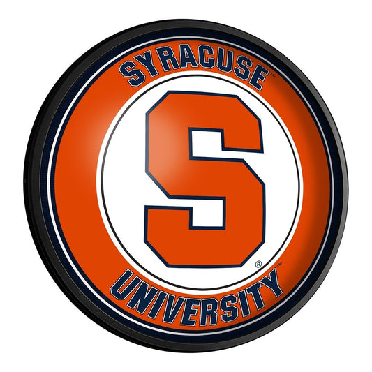 Syracuse Orange: Round Slimline Lighted Wall Sign - The Fan-Brand