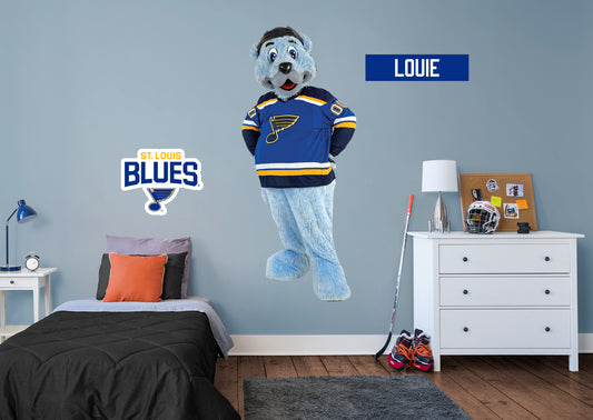 St. Louis Blues: Louie 2021 Mascot        - Officially Licensed NHL Removable Wall   Adhesive Decal