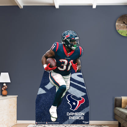 Houston Texans: Dameon Pierce Life-Size Foam Core Cutout - Officially Licensed NFL Stand Out