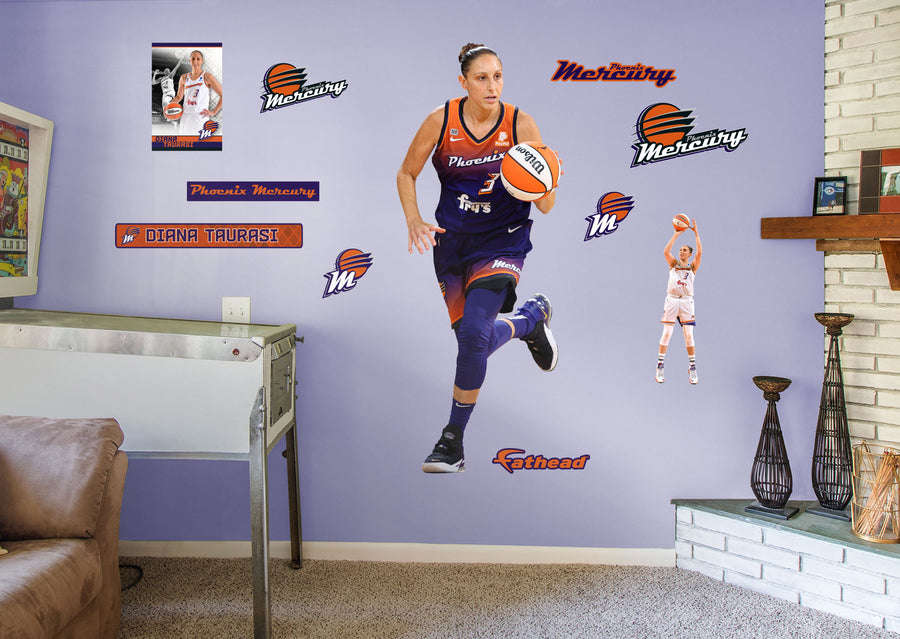 Diana Taurasi - RealBig Collection - Official WNBA - Phoenix Mercury - Reusable Vinyl Wall Decals