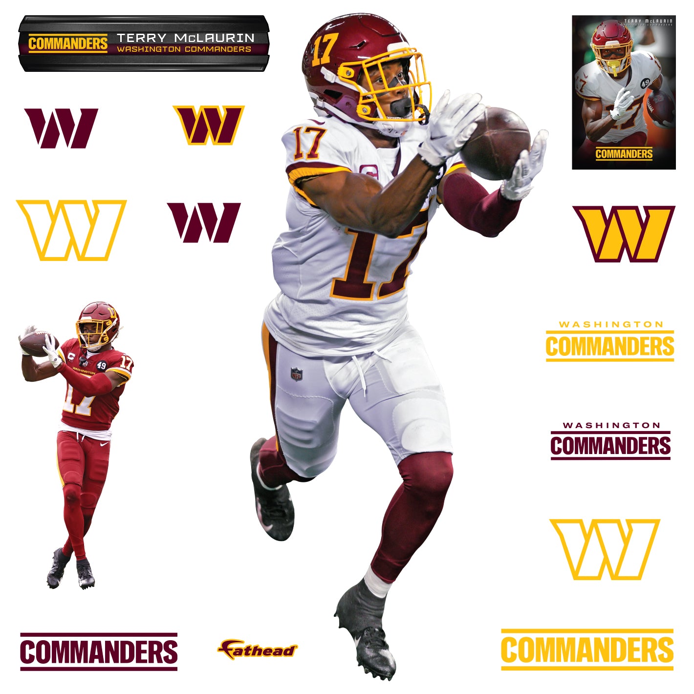 Washington Commanders: Terry McLaurin 2021 - Officially Licensed NFL  Removable Adhesive Decal
