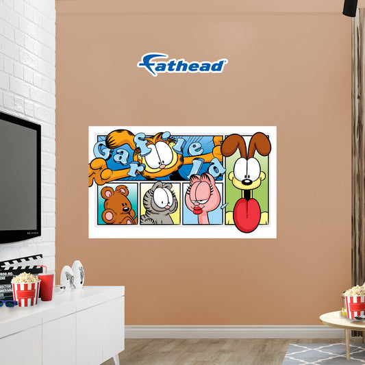 Garfield:  Characters Poster        - Officially Licensed Nickelodeon Removable     Adhesive Decal