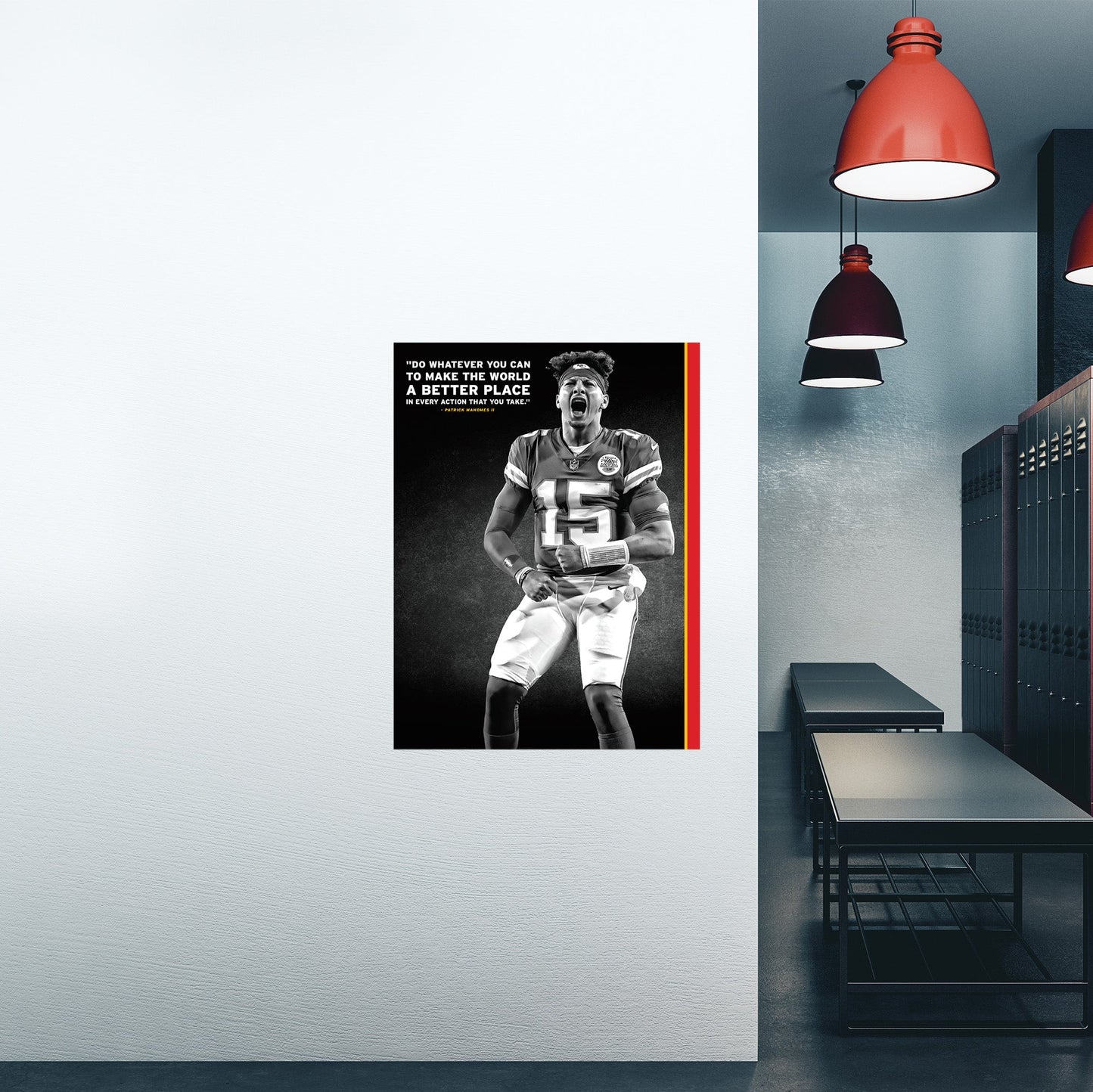 Kansas City Chiefs: Patrick Mahomes II Inspirational Poster - Officially Licensed NFL Removable Adhesive Decal