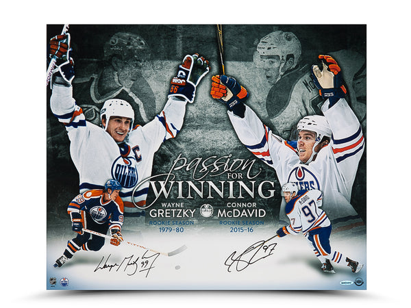 Autographed Edmonton Oilers Wayne Gretzky Upper Deck Blue Heroes