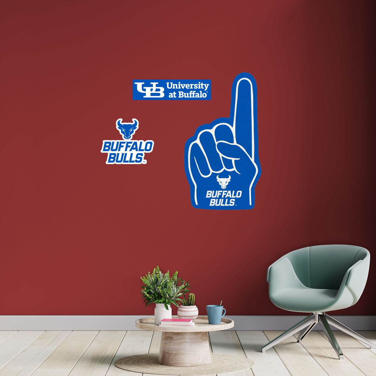 Buffalo Bulls - RealBig Foam Finger Collection - Official NCAA - Reusable Vinyl Wall Decals