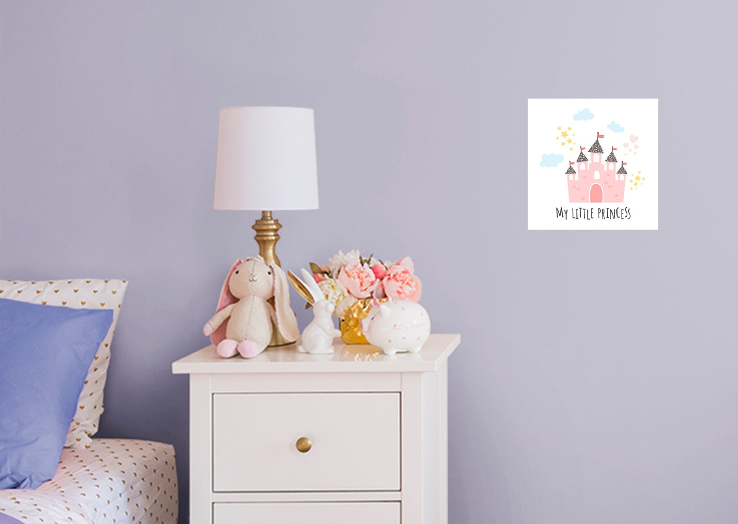 Nursery Princess:  My Little Princess Mural        -   Removable Wall   Adhesive Decal