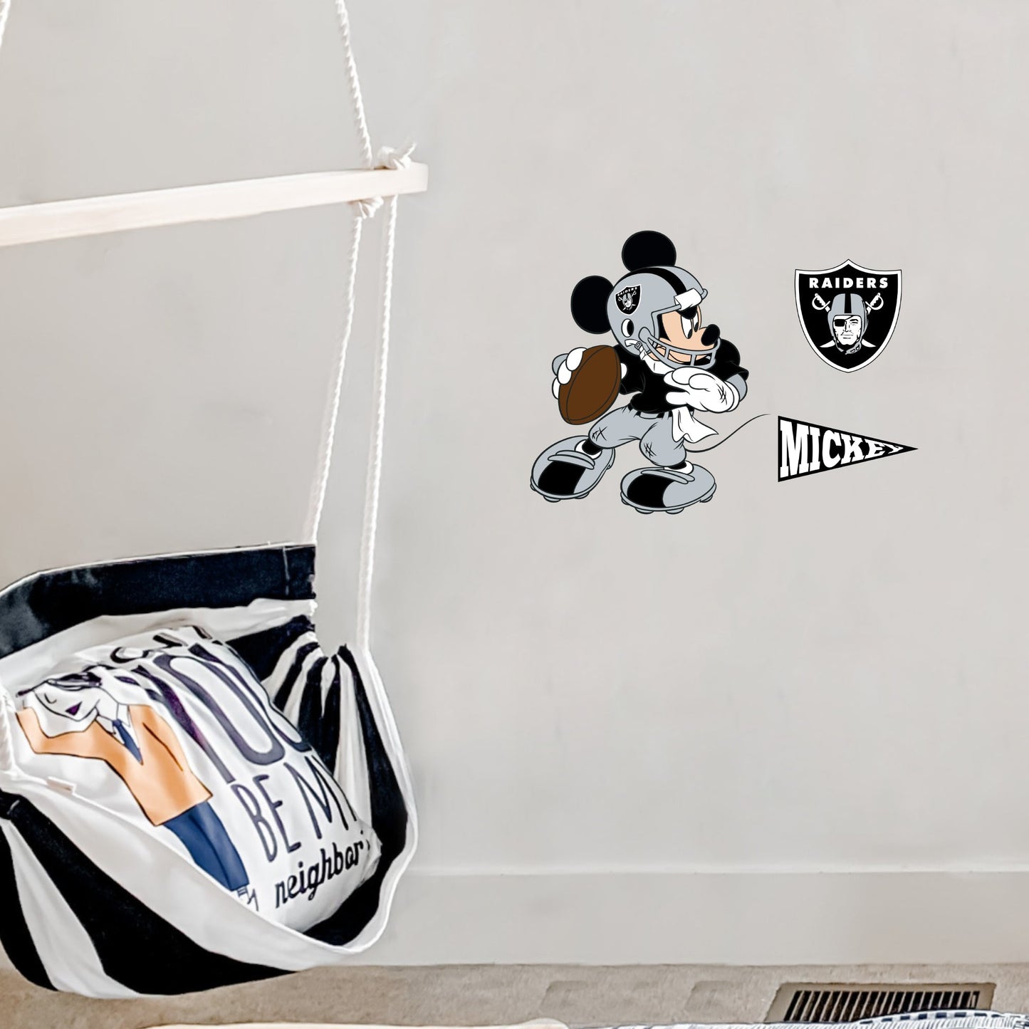 Las Vegas Raiders: Mickey Mouse - Officially Licensed NFL Removable Adhesive Decal