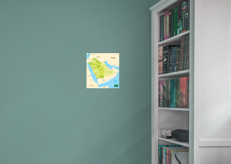 Maps of Asia: Saudi Arabia Mural        -   Removable Wall   Adhesive Decal