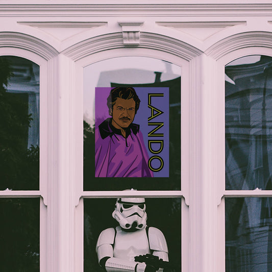 Lando Calrissian LANDO Pop Art Window Cling - Officially Licensed Star Wars Removable Window Static Decal