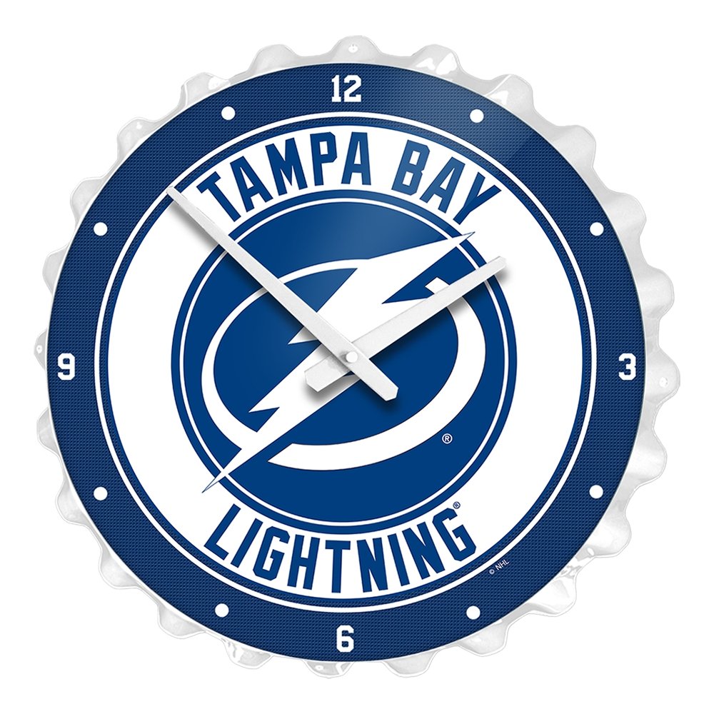 Tampa Bay Lightning: Bottle Cap Wall Clock - The Fan-Brand