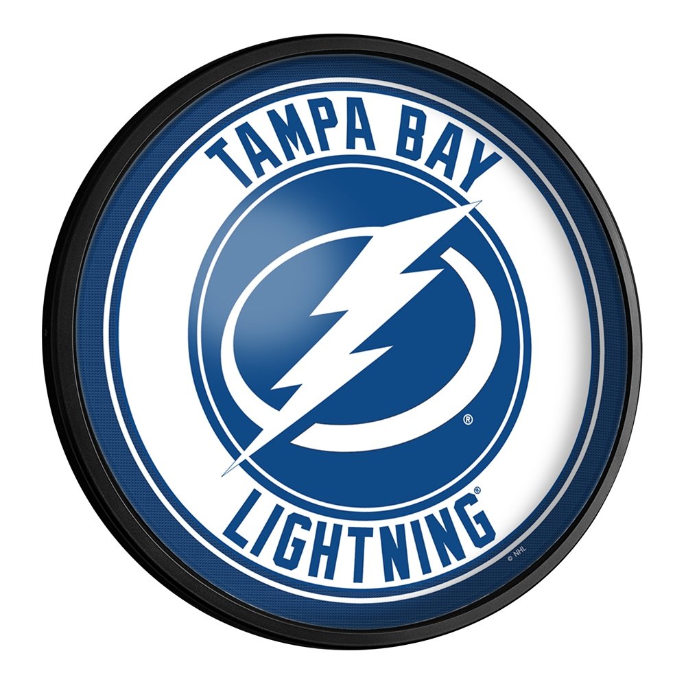 Tampa Bay Lightning: Round Slimline Lighted Wall Sign - The Fan-Brand