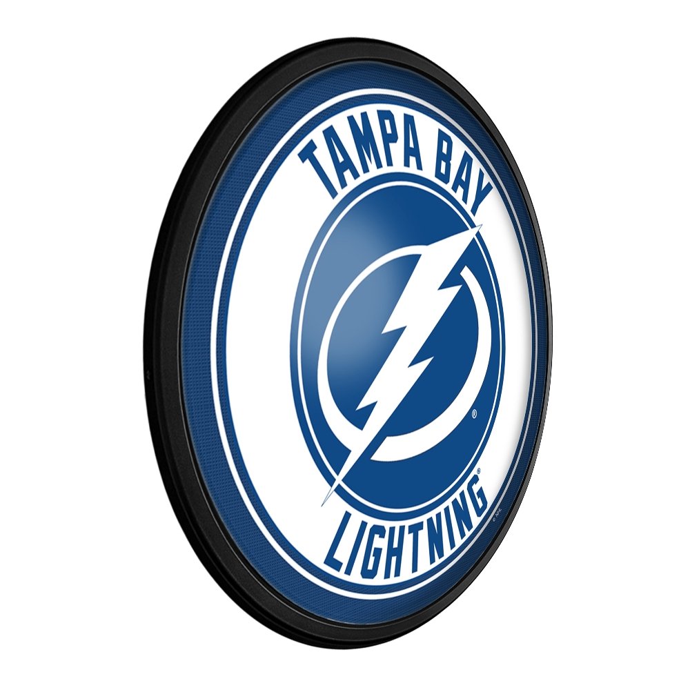 Tampa Bay Lightning: Round Slimline Lighted Wall Sign - The Fan-Brand