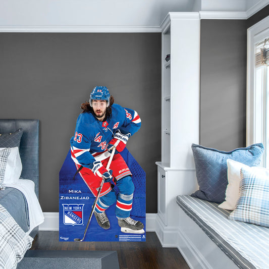 New York Rangers: Mika Zibanejad   Life-Size   Foam Core Cutout  - Officially Licensed NHL    Stand Out