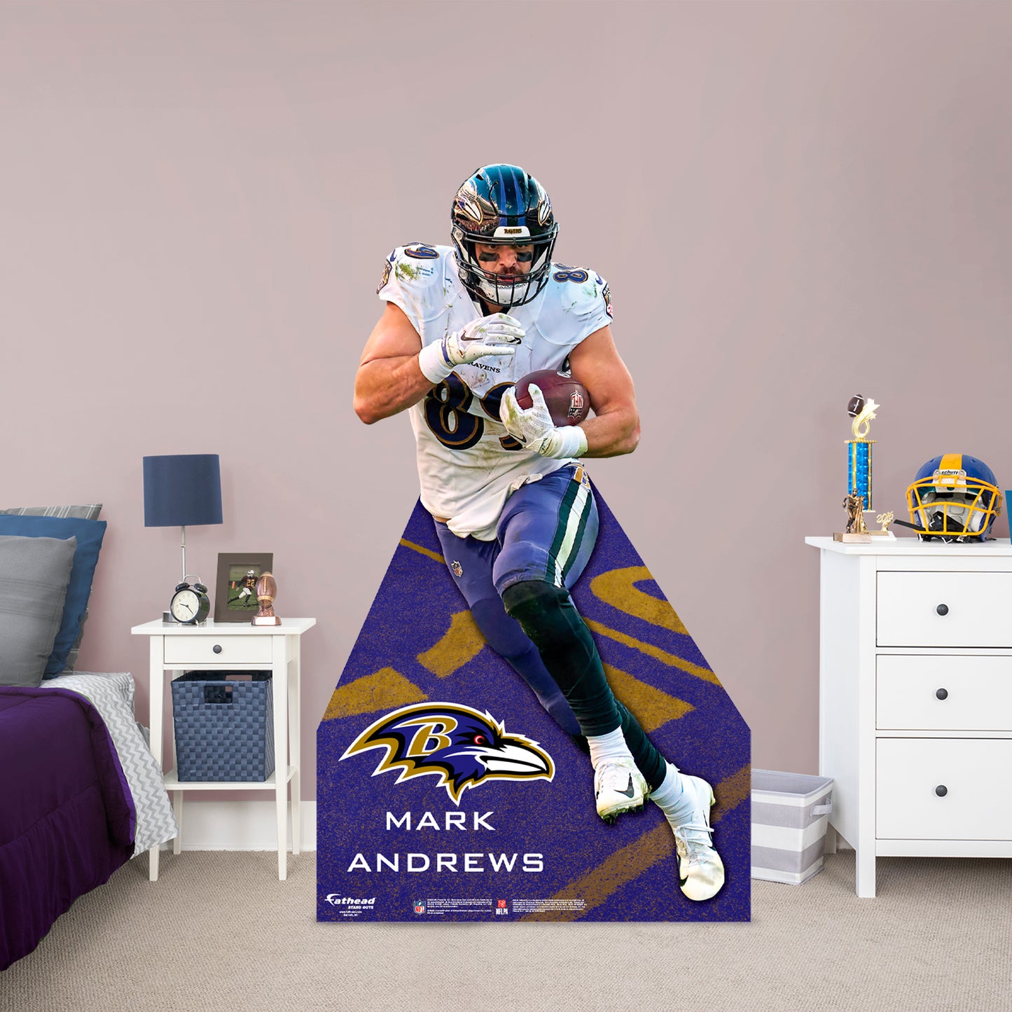 Baltimore Ravens: Mark Andrews 2022  Life-Size   Foam Core Cutout  - Officially Licensed NFL    Stand Out
