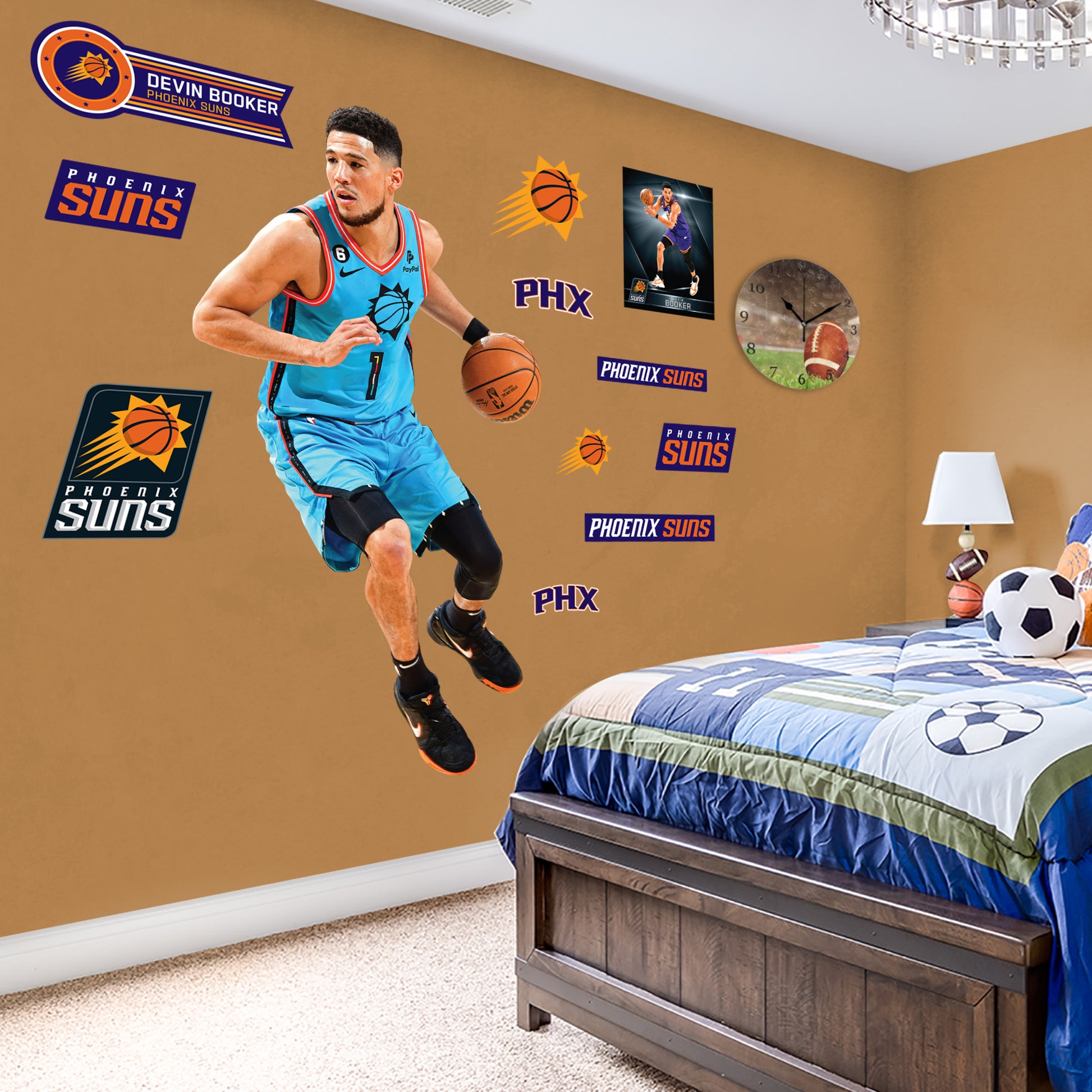Phoenix Suns Jersey Custom Canvas Print Wall Art for Boy Girl Men Women  Basketball Personalized Canvas Art