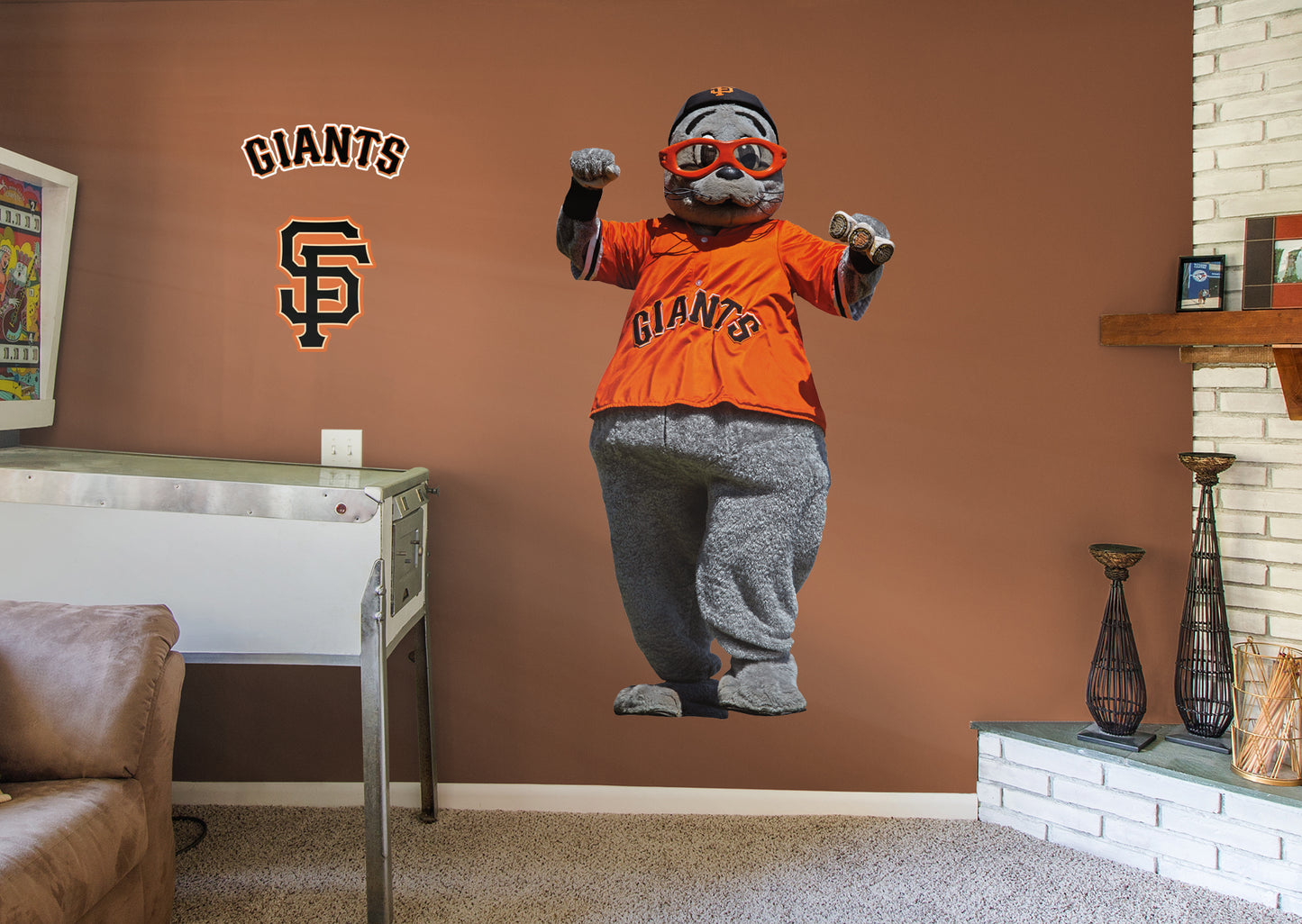 San Francisco Giants: Lou Seal 2021 Mascot - MLB Removable Wall Adhesive Wall Decal Large