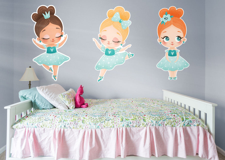 Nursery:  Blue Dresses Collection        -   Removable Wall   Adhesive Decal