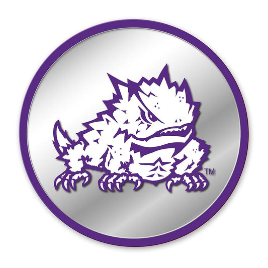 TCU Horned Frogs: Mascot - Modern Disc Mirrored Wall Sign - The Fan-Brand