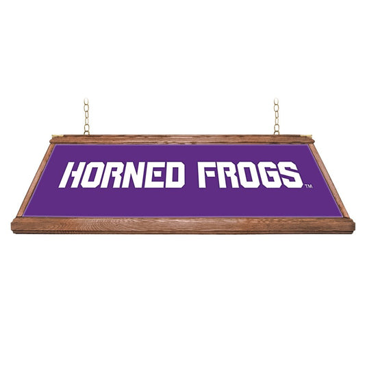 TCU Horned Frogs: Premium Wood Pool Table Light - The Fan-Brand