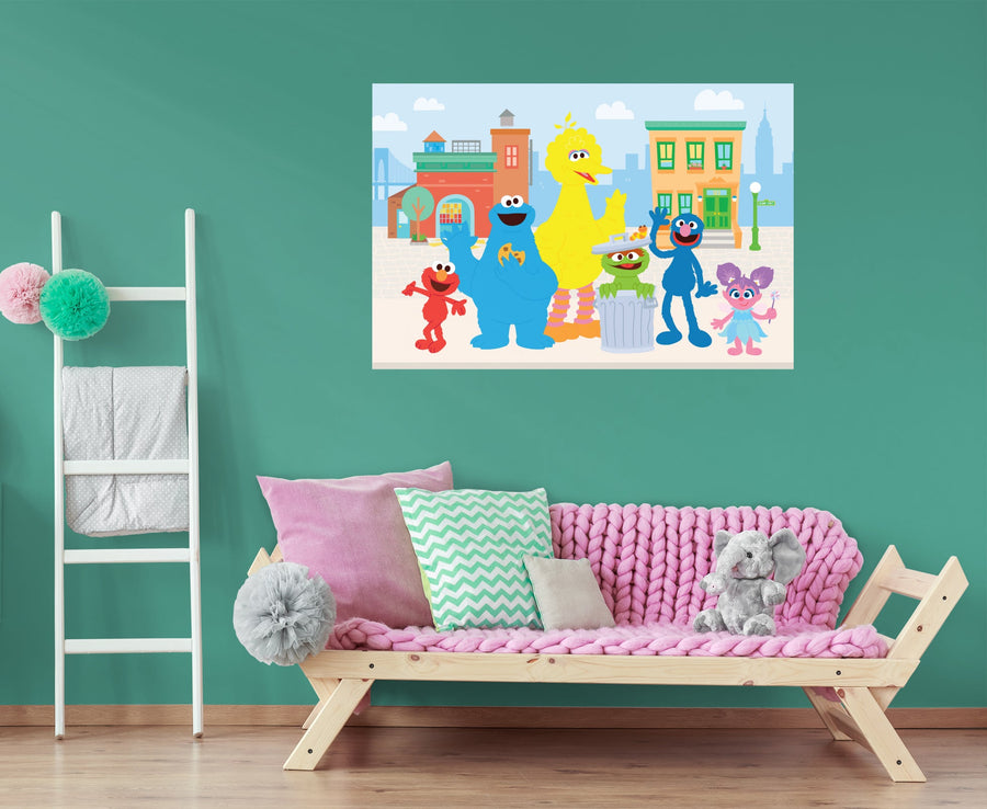 Sesame Street Friends - Peel & Stick Poster - Official Sesame Street - Reusable Vinyl Wall Decal