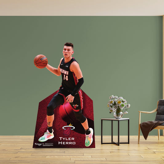 Miami Heat: Tyler Herro 2022  Life-Size   Foam Core Cutout  - Officially Licensed NBA    Stand Out