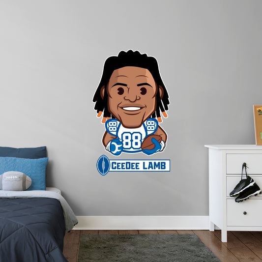 Dallas Cowboys: CeeDee Lamb  Emoji        - Officially Licensed NFLPA Removable     Adhesive Decal