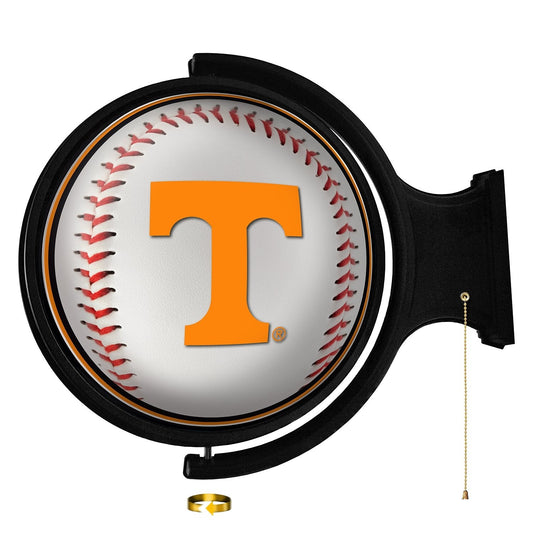 Tennessee Volunteers: Baseball - Round Rotating Lighted Wall Sign - The Fan-Brand