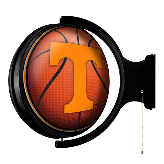 Tennessee Volunteers: Basketball - Original Round Rotating Lighted Wall Sign - The Fan-Brand