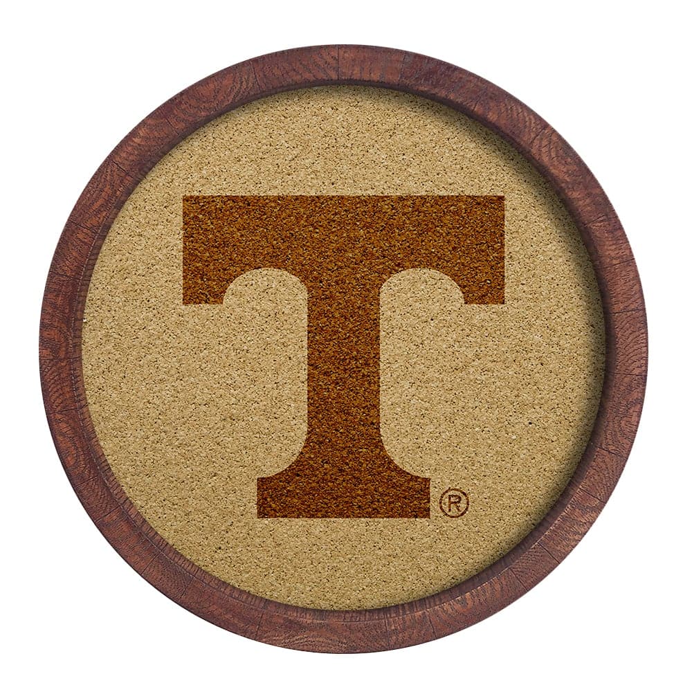 Tennessee Volunteers: "Faux" Barrel Framed Cork Board - The Fan-Brand