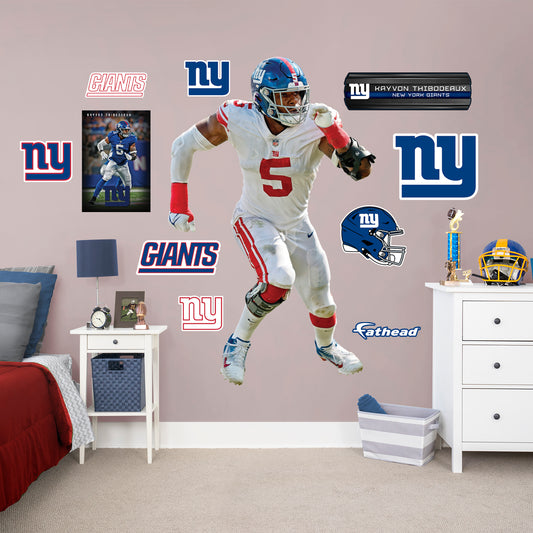 New York Giants: Kayvon Thibodeaux 2022        - Officially Licensed NFL Removable     Adhesive Decal
