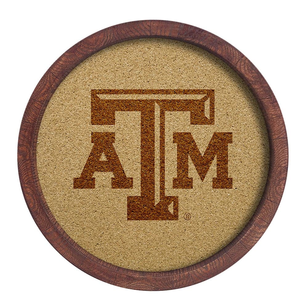 Texas A&M Aggies: "Faux" Barrel Framed Cork Board - The Fan-Brand