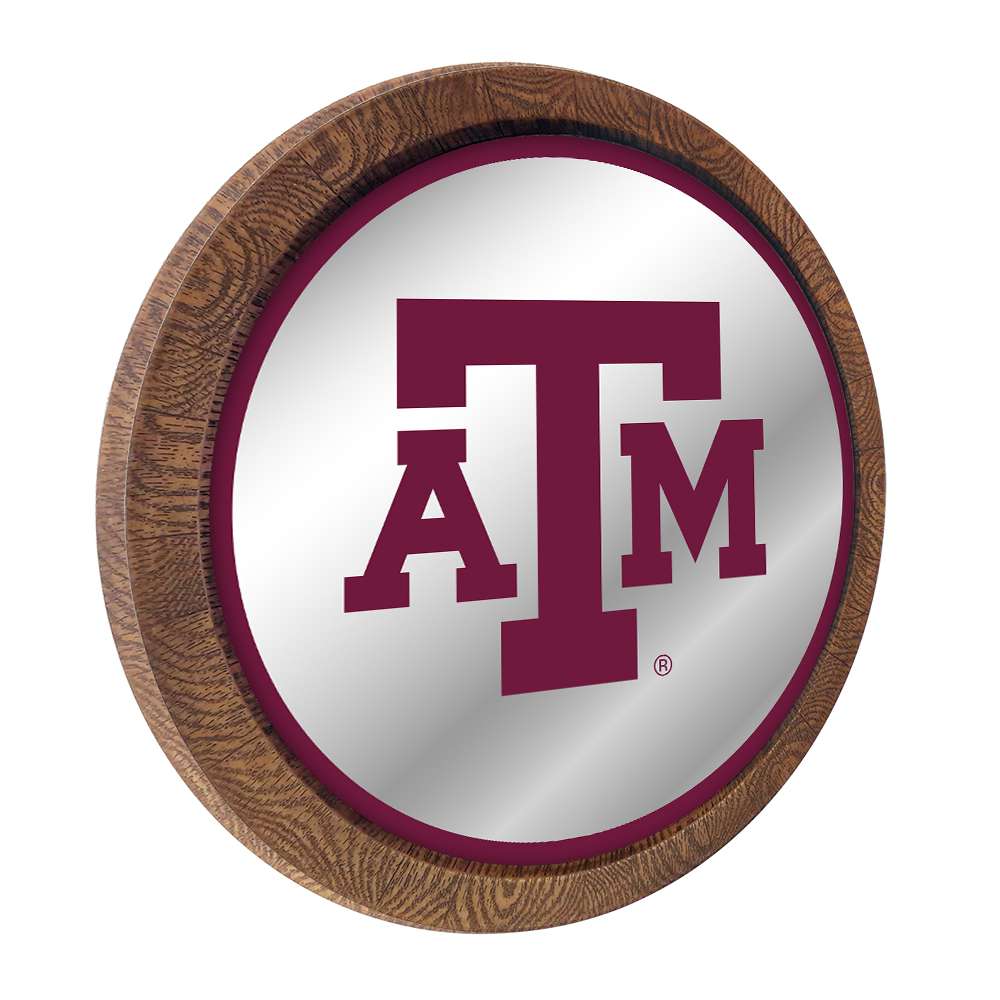Texas A&M Aggies: "Faux" Barrel Top Mirrored Wall Sign - The Fan-Brand