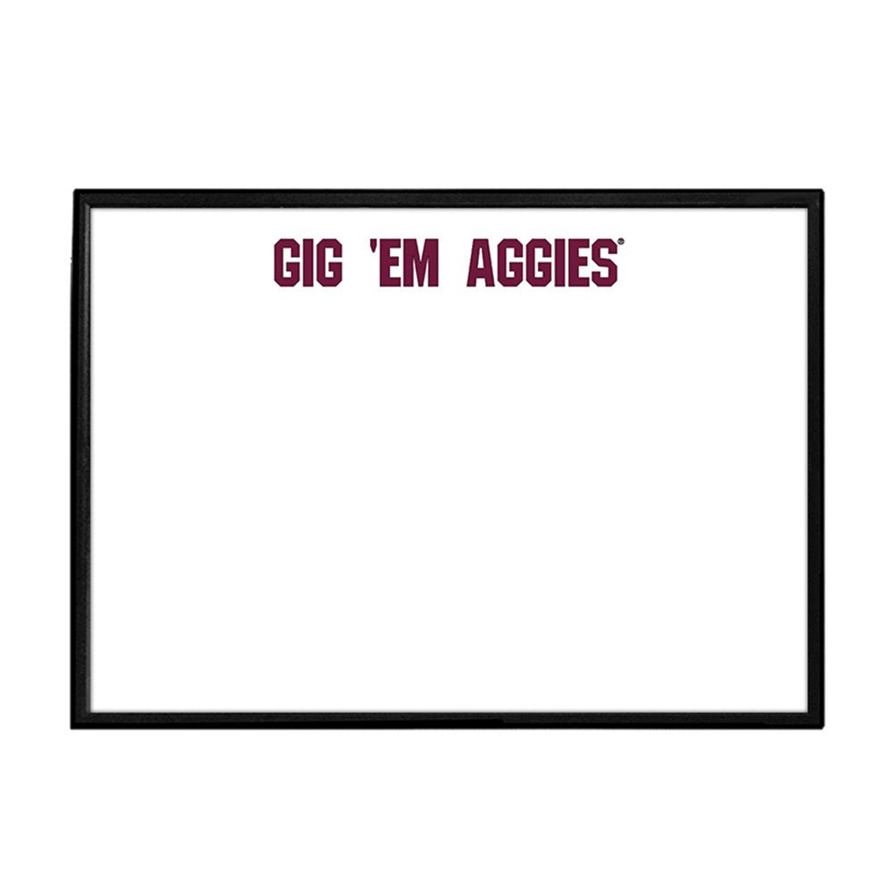 Texas A&M Aggies: Gig Em' Aggies - Framed Dry Erase Wall Sign