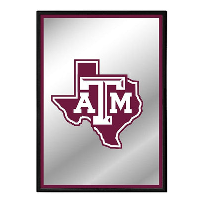 Texas A&M Aggies: Texas - Framed Mirrored Wall Sign - The Fan-Brand