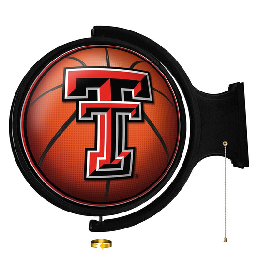 Texas Tech Red Raiders: Basketball - Original Round Rotating Lighted Wall Sign - The Fan-Brand