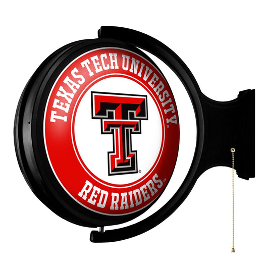 Texas Tech Red Raiders: Original Round Rotating Lighted Wall Sign - The Fan-Brand