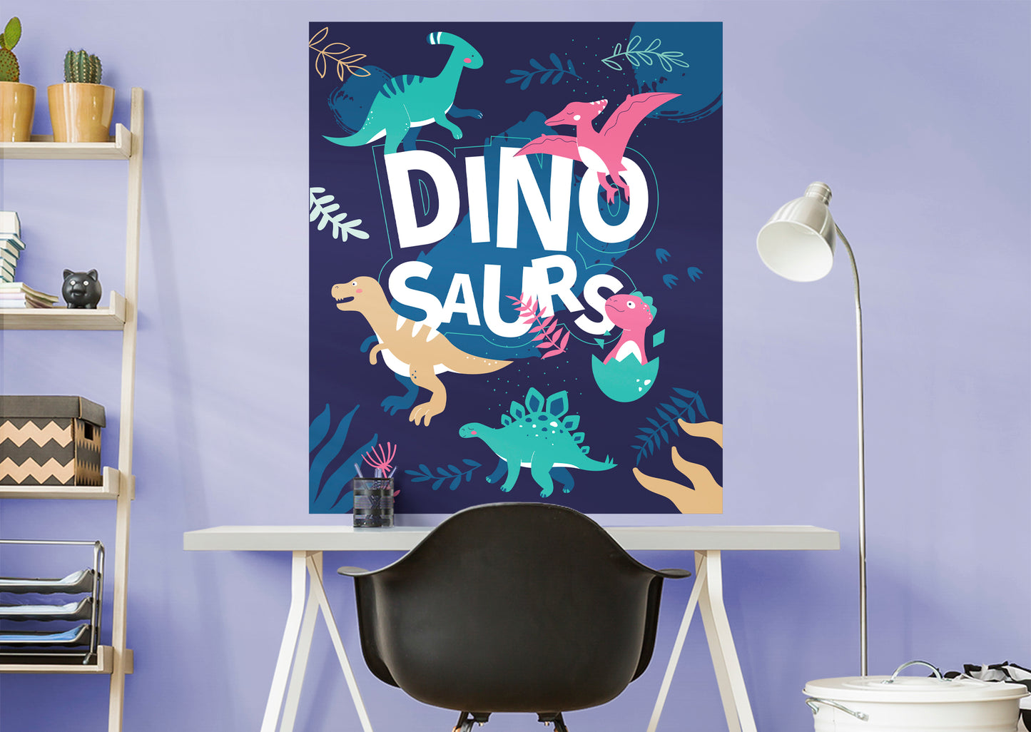 Dinosaurs:  Dino Family Mural        -   Removable Wall   Adhesive Decal