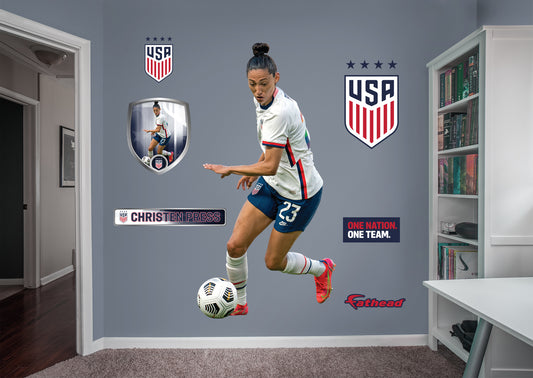Christen Press 2021        - Officially Licensed USWNT Removable Wall   Adhesive Decal