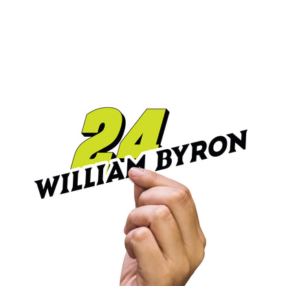 William Byron - 5 Logo Minis (Mixed Sizes) - Official NASCAR - Reusable Vinyl Decals