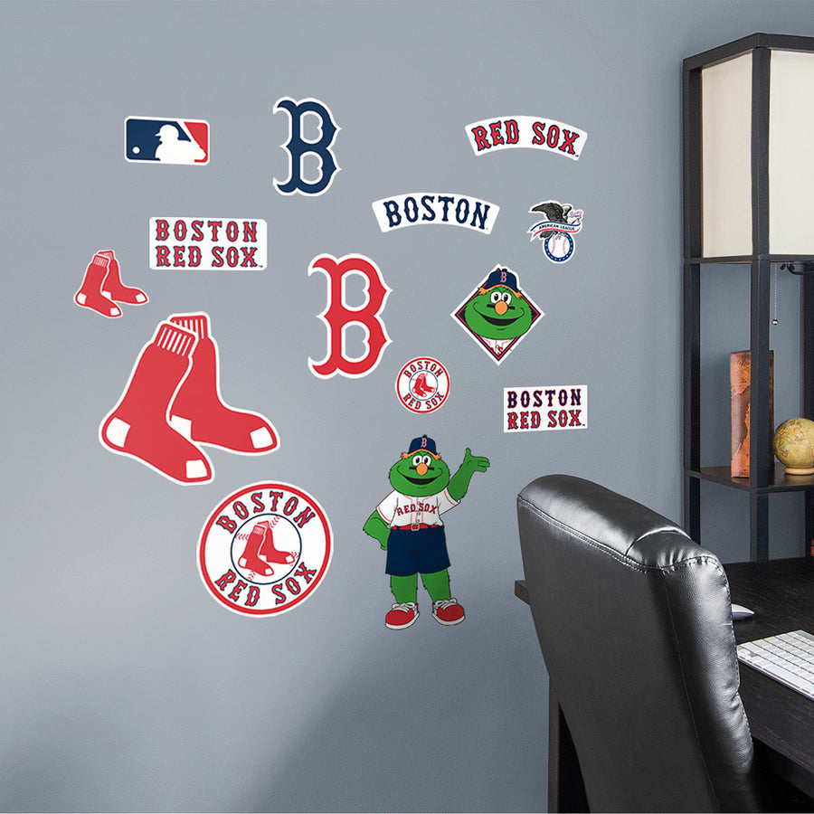 Boston Red Sox - RealBig Logo Assortment Collection - Official MLB - Reusable Vinyl Wall Decals