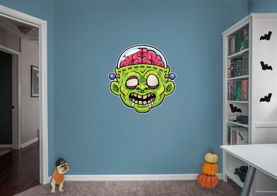 Halloween: Pink Brain Icon        -   Removable Wall   Adhesive Decal